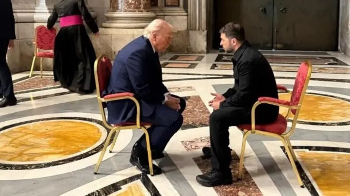 دیدار و رایزنی ترامپ و زلنسکی در واتیکان