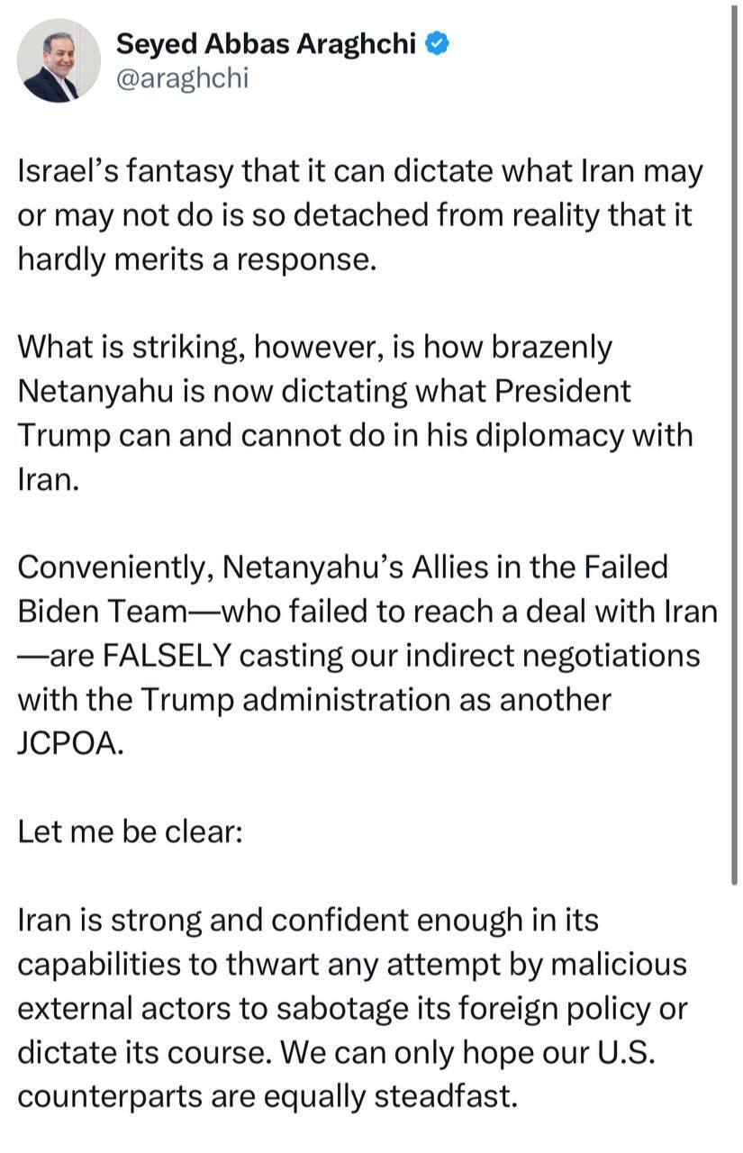 پاسخ عراقچی به تهدید‌های جدید نتانیاهو علیه ایران