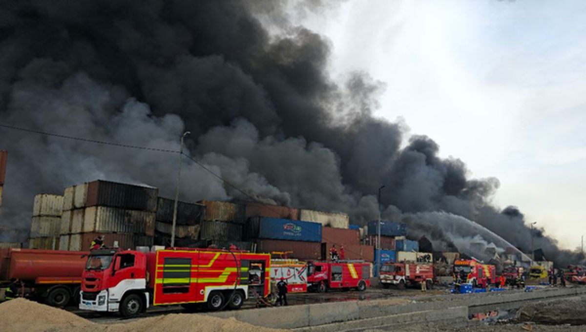 ببینید| انتشار گاز‌های سمی در منطقه بندر رجایی