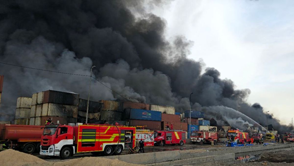 ببینید| انتشار گاز‌های سمی در منطقه بندر رجایی