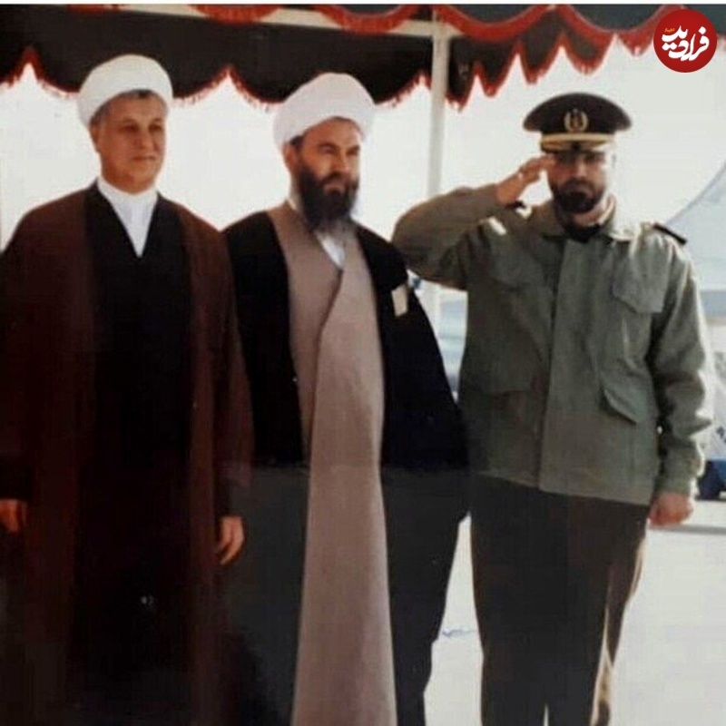 استقبال سردار سلیمانی از هاشمی رفسنجانی؛ سال ۱۳۷۵ + عکس