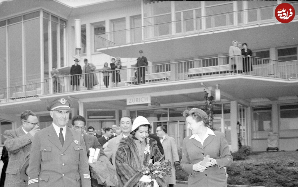 عکسی از اشرف پهلوی در زوریخ سوئیس؛ سال ۱۳۳۲