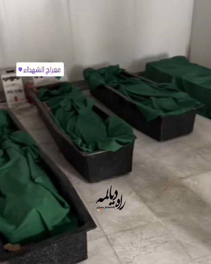 عکس| پیکر فرماندهان شهید در حمله اسرائیل شهدا