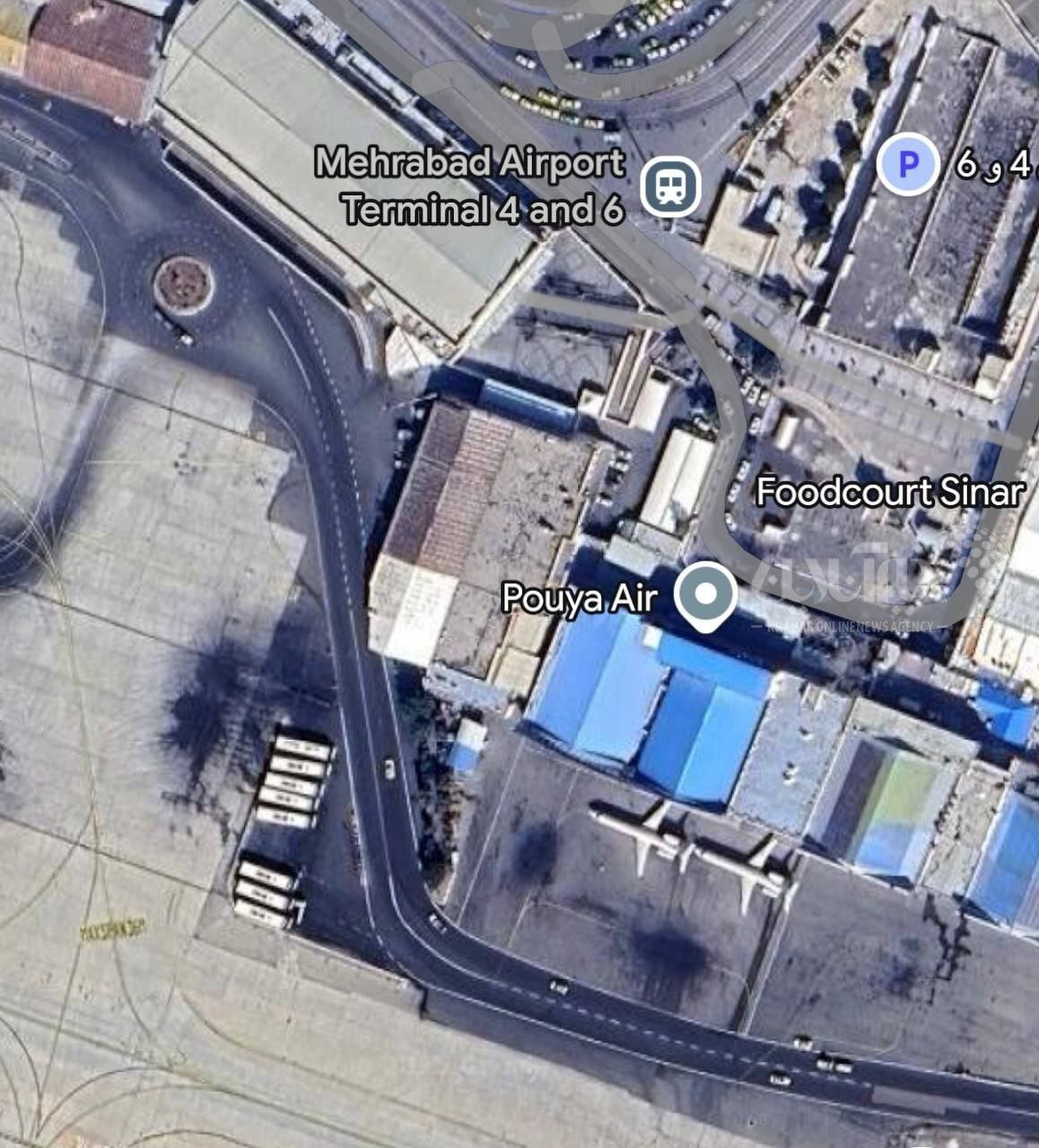 تصاویر ماهواره‌ای از فرودگاه مهرآباد بعد از حمله دیشب
