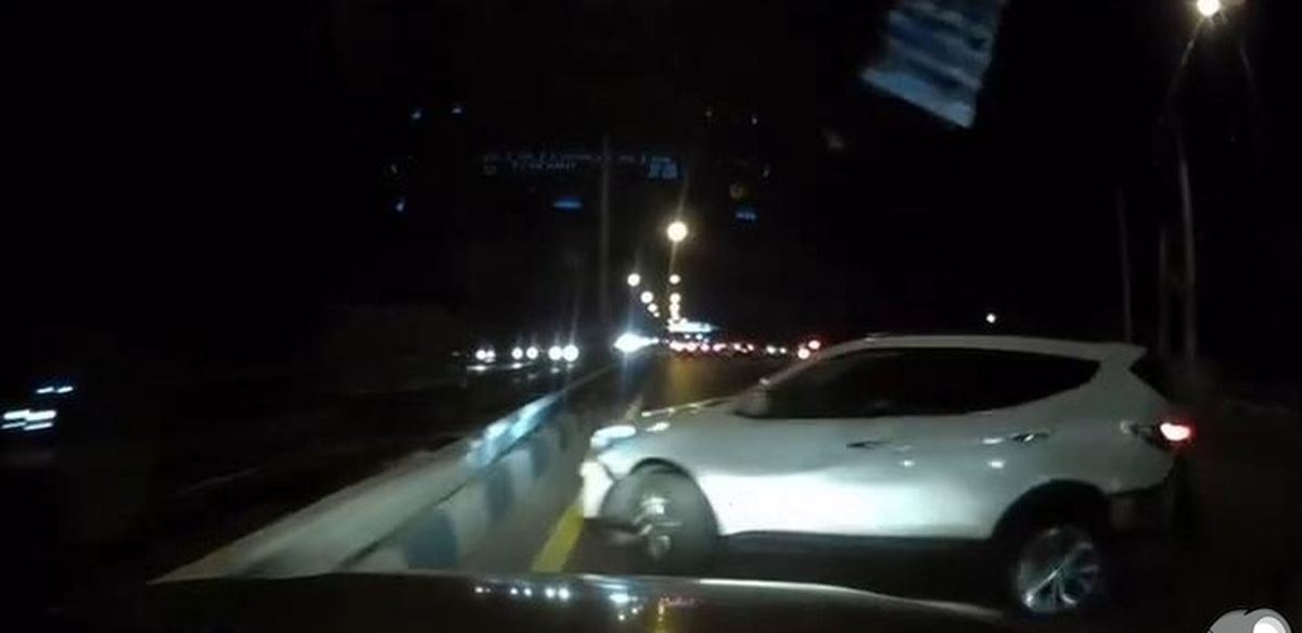 ببینید| لحظه تصادف سنگین دو خودرو در اتوبان بابایی تهران