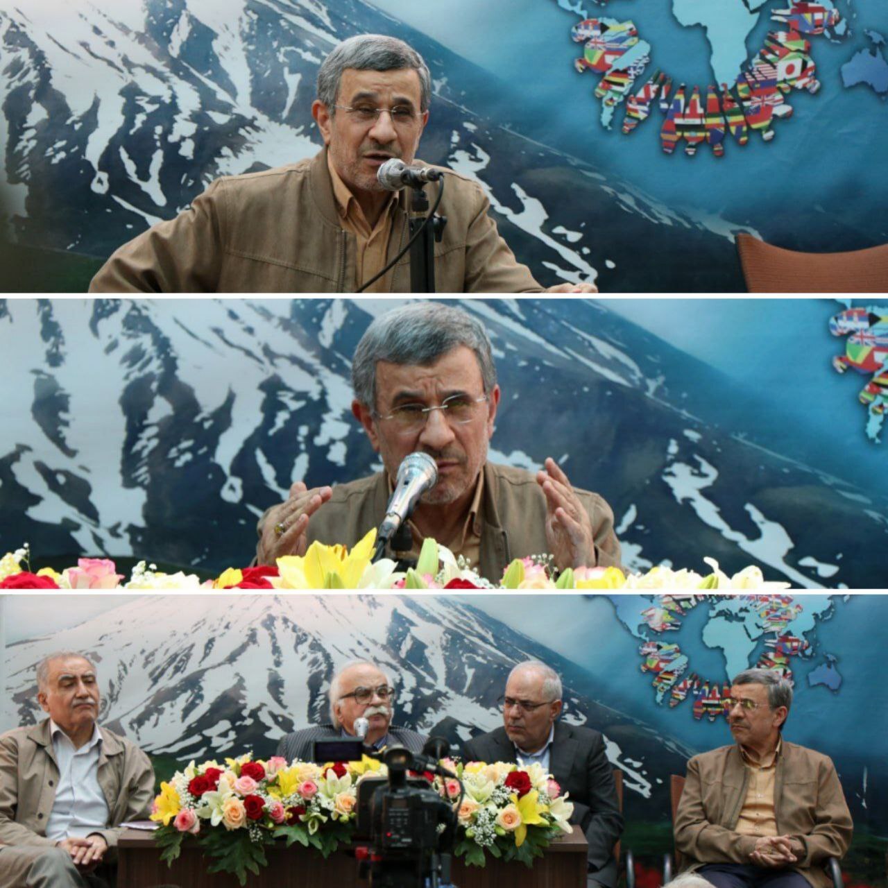 عکس| تصویر جدید از احمدی نژاد در جمع طرفدارانش !