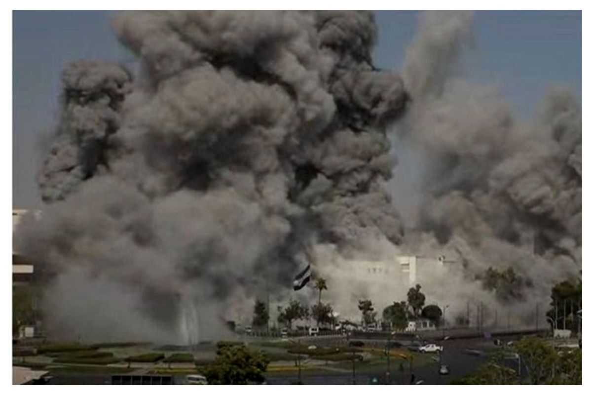 ببینید| لحظه حمله اسرائیل به ساختمان وزارت دفاع سوریه