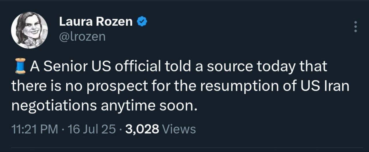 ادعای یک خبرنگار آمریکایی؛ مذاکرات به بن بست رسیده! توییت