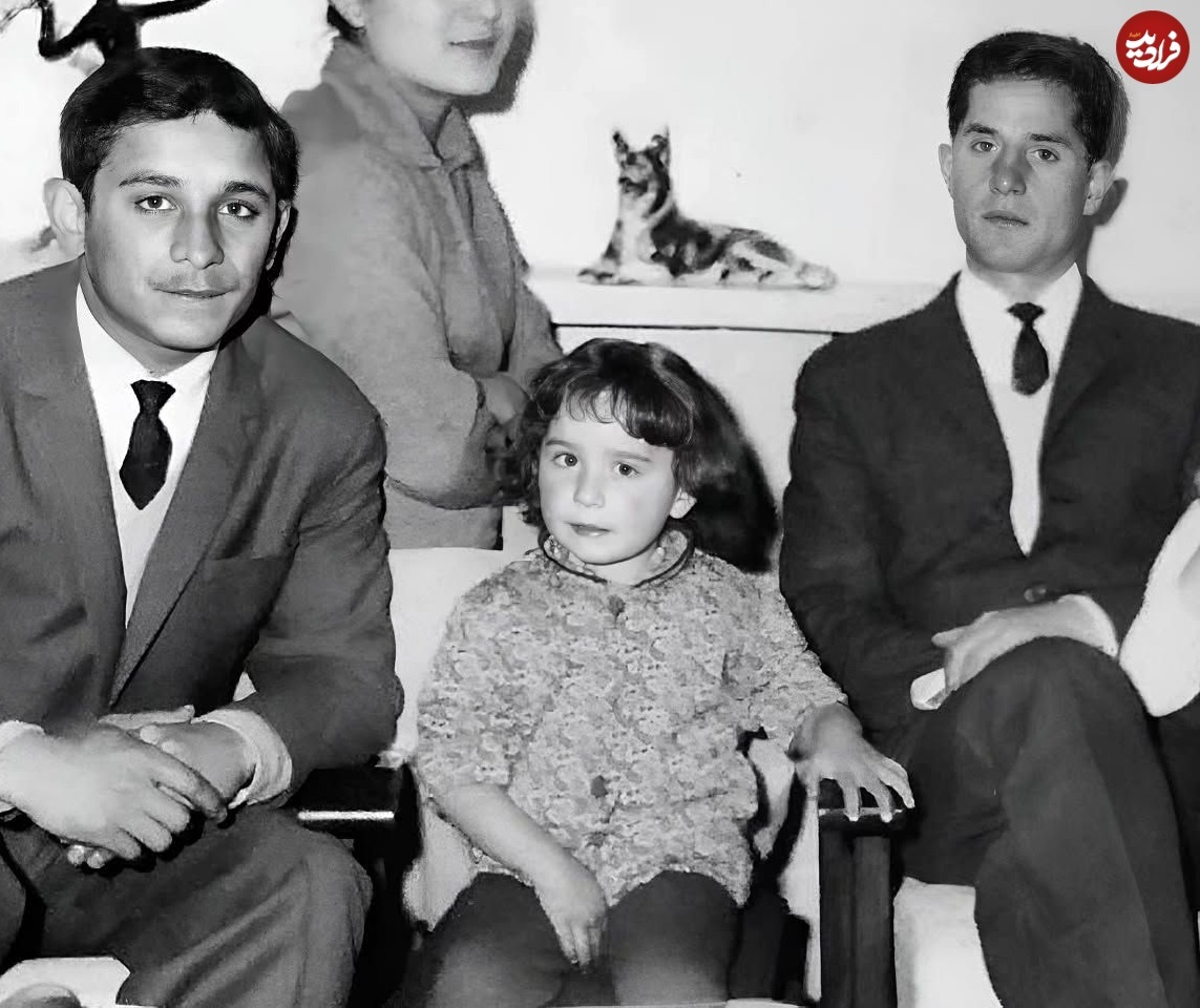 عکسی از آزیتا حاجیان در کودکی در کنار دایی هایش؛ دهه ۴۰