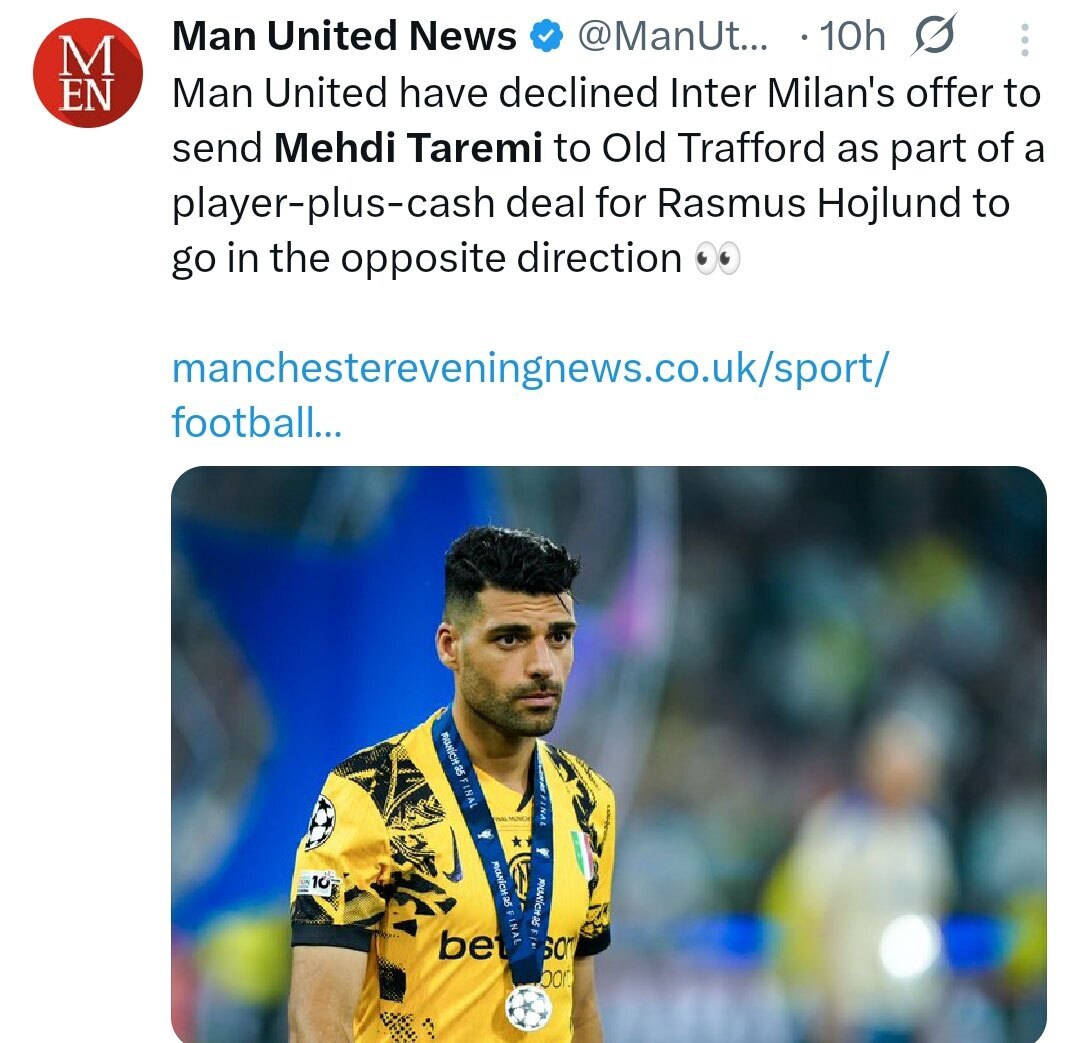 پیشنهاد اینتر به منچستر یونایتد برای انتقال طارمی