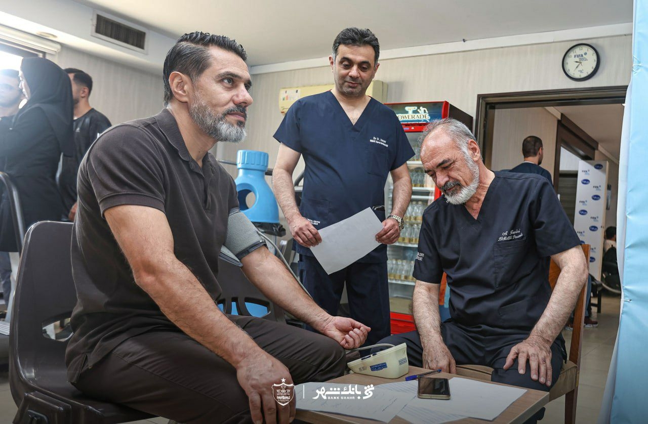 تست سلامت ستارههای پرسپولیس در ایفمارک + عکس تست سلامت پرسپولیس