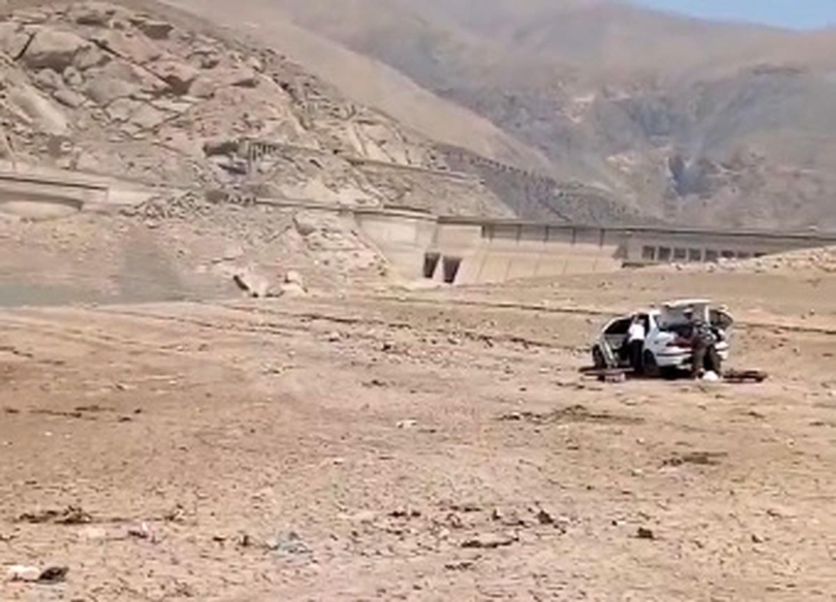 ببینید| ویدئویی ناراحت کننده از سطح آبِ سد منجیل