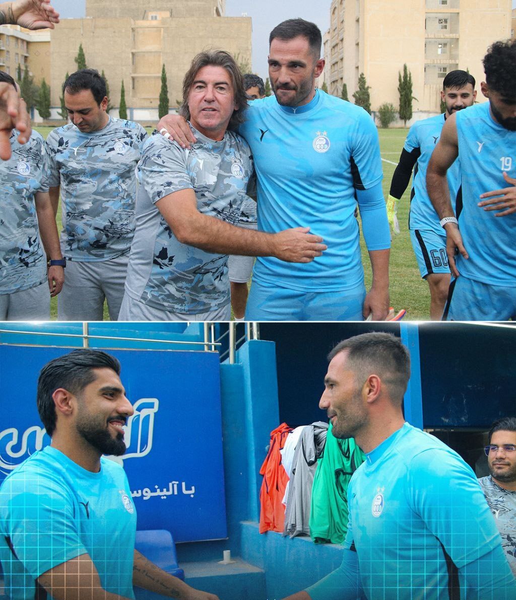 اولین حضور آدان دروازه‌بان جدید استقلال در تمرینات