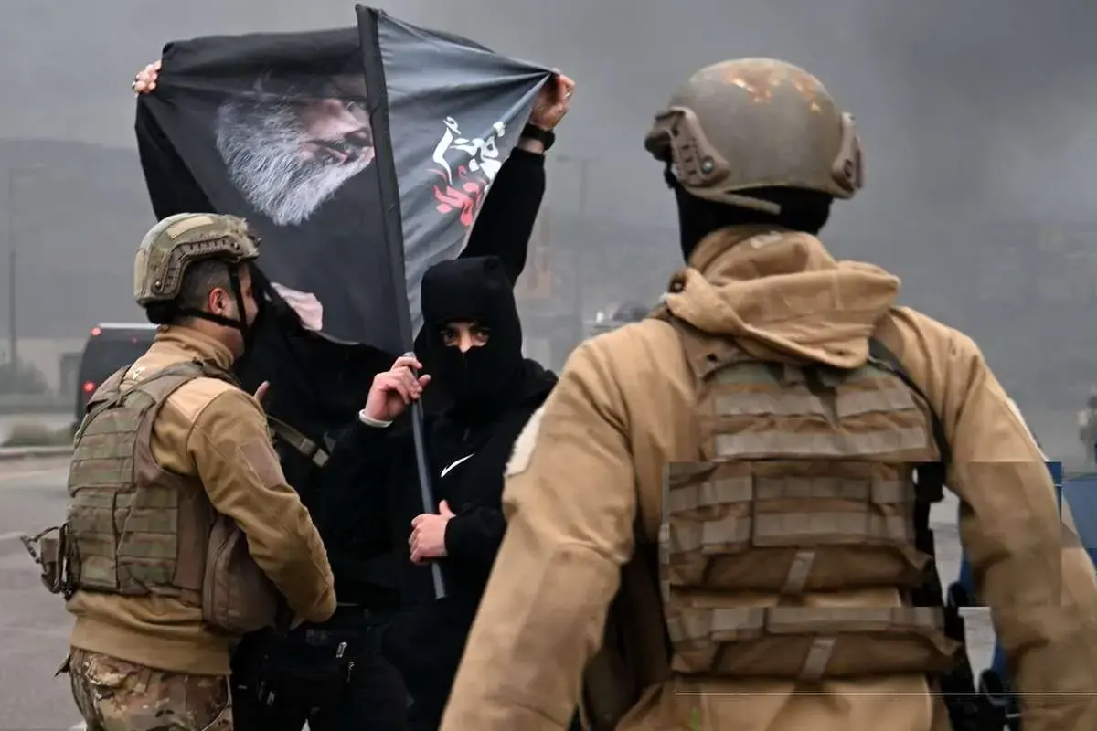 ببینید| لحظه ورود ارتش لبنان در شهر بیروت و فرار طرفداران حزب الله