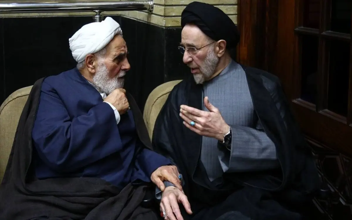 تماس تلفنی ناطق نوری با سیدمحمد خاتمی تماس تلفنی ناطق نوری با سیدمحمد خاتمی