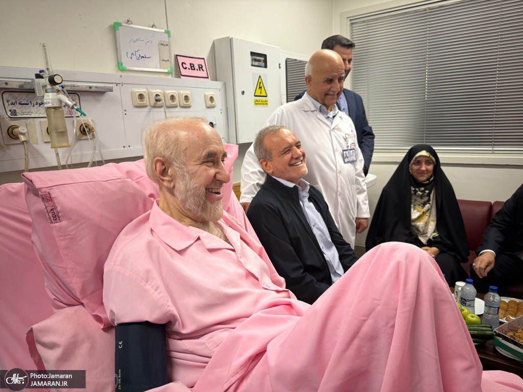 عیادت مسعود پزشکیان از سیدمحمد خاتمی +‌عکس