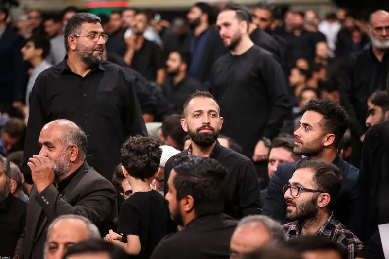 عکس| تصویر جالب محسن افشانی در دیدار امروز با رهبر انقلاب