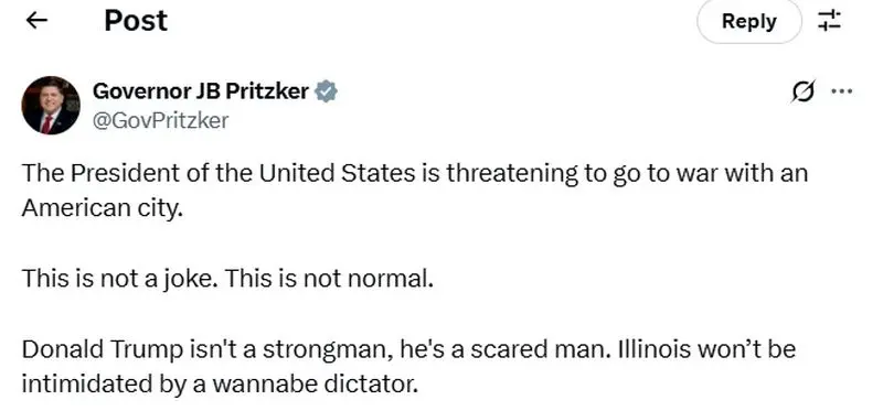 ترامپ: شیکاگو به‌زودی علت نامگذاری وزارت جنگ را خواهد فهمید!