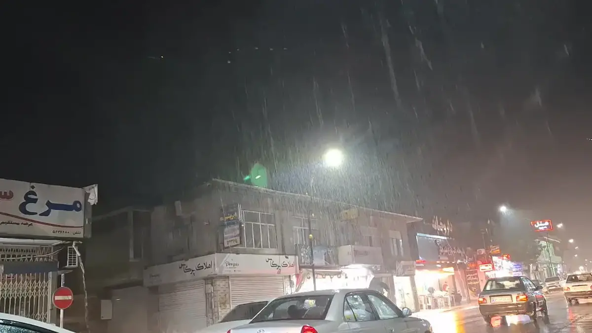 ببینید| ویدئویی از بارش شدید باران در رامسر