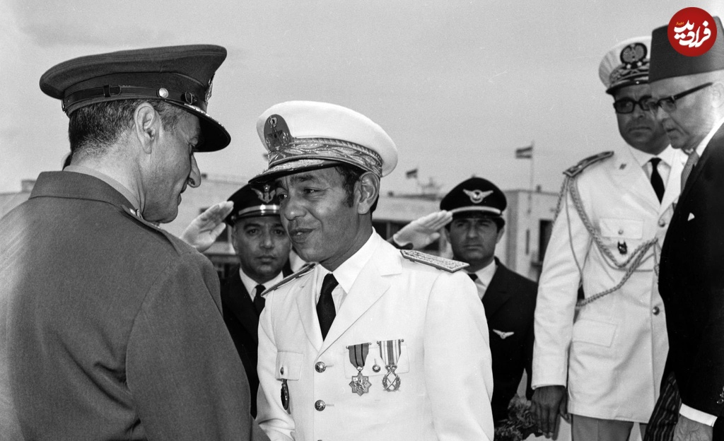 عکسی از دیدار پادشاه مراکش و محمدرضا پهلوی؛ سال ۴۷