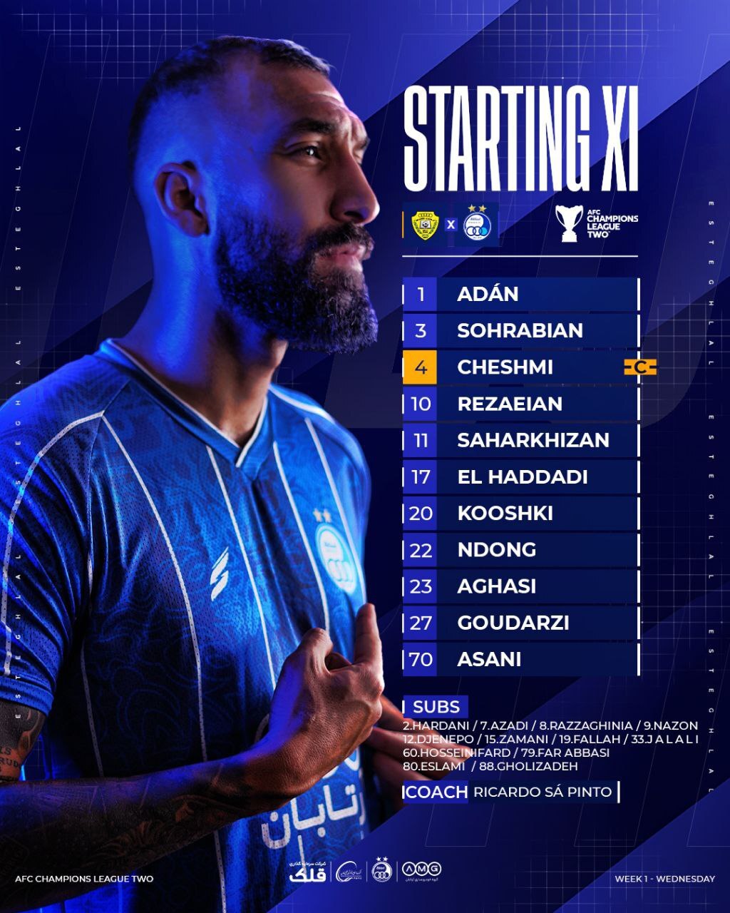 ترکیب استقلال مقابل الوصل امارات