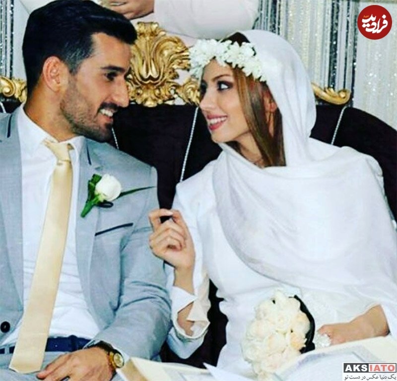 عکس؛ سفر در زمان؛ احسان حاج صفی، فوتبالیست در لباس دامادی؛ سال ۱۳۹۶