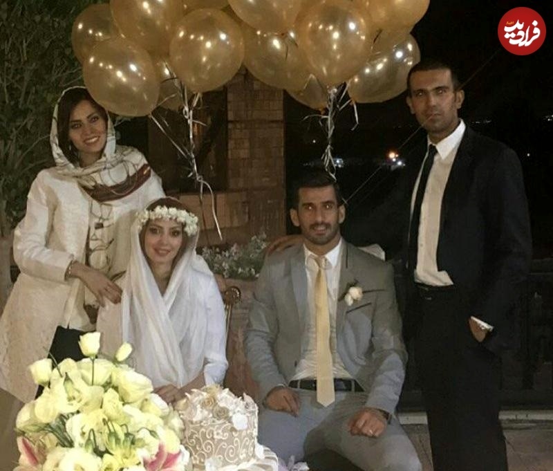 عکس؛ سفر در زمان؛ احسان حاج صفی، فوتبالیست در لباس دامادی؛ سال ۱۳۹۶