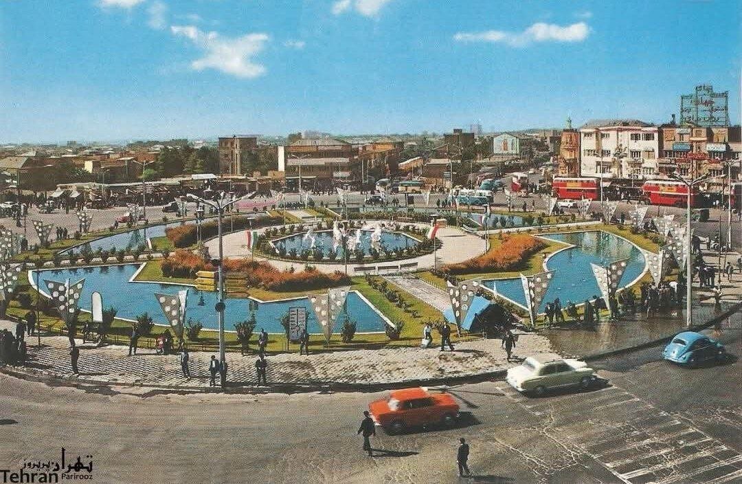 عکسی از میدان شهناز تهران در سال ۱۳۴۰