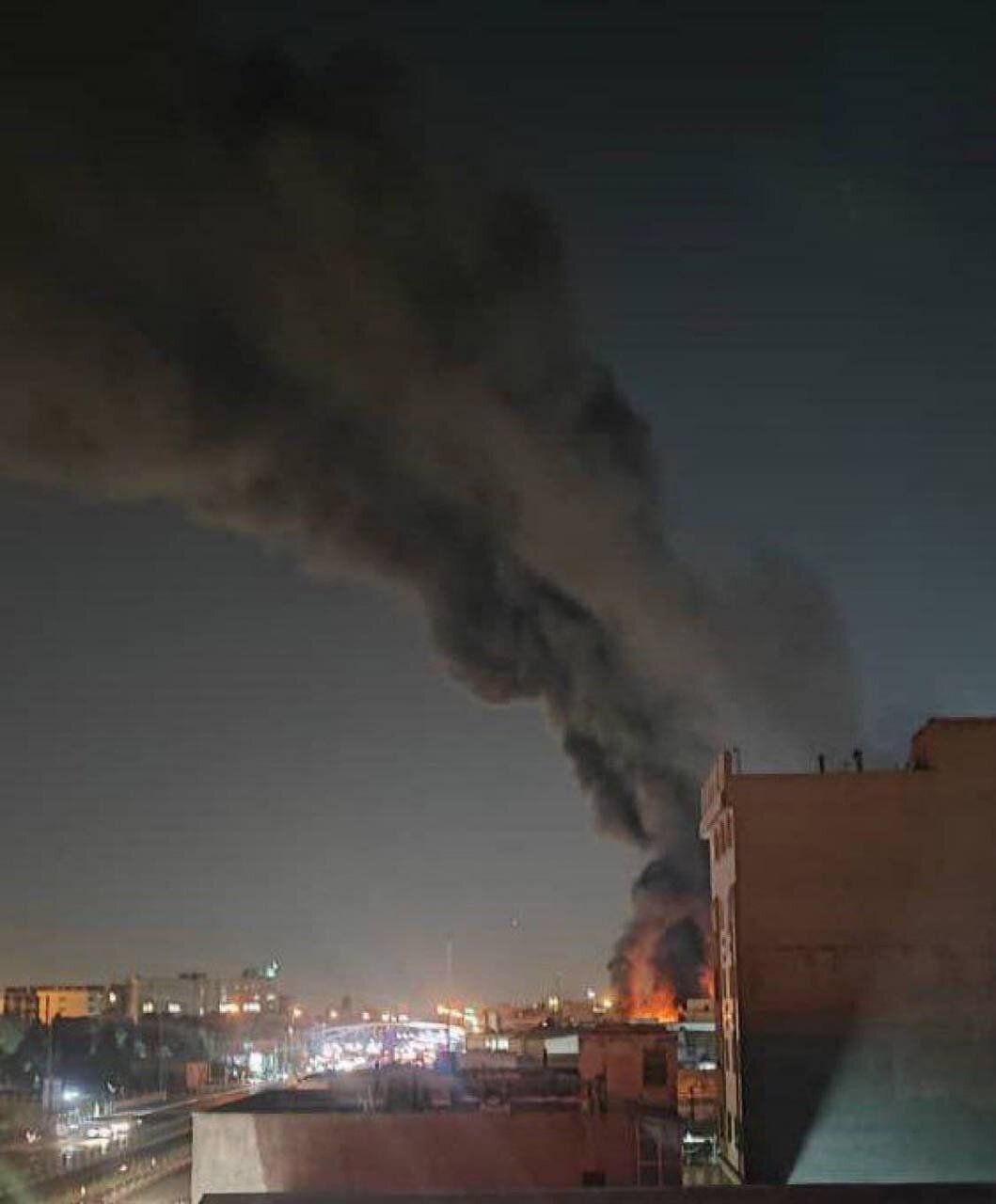 آتش‌سوزی شرق تهران