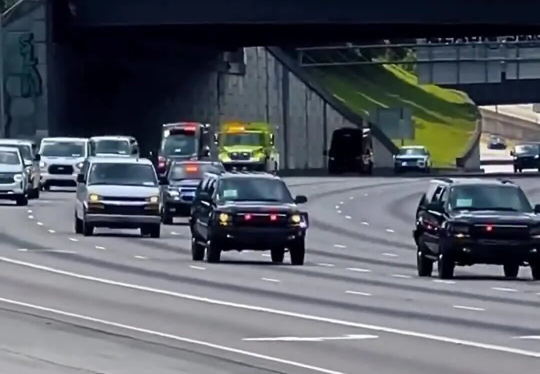 ببینید| اسکورت دونالد ترامپ در خیابان‌های اسرائیل