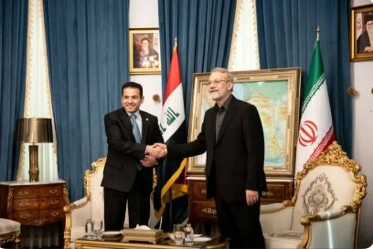 دیدار و گفت‌گوی الاعرجی با علی لاریجانی