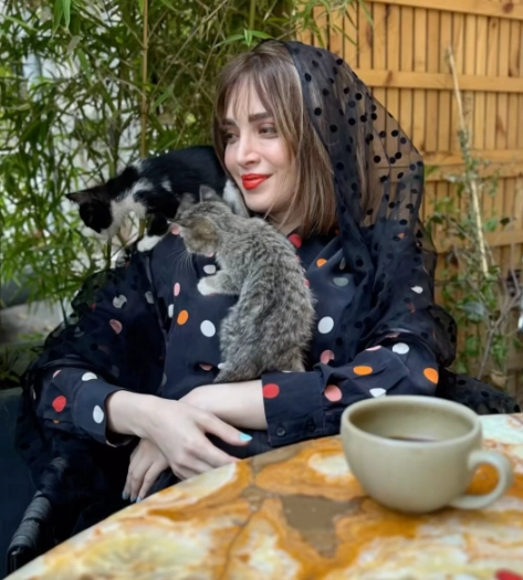 عکس| ژست بازیگر زن سریال سووشون با گربه‌اش