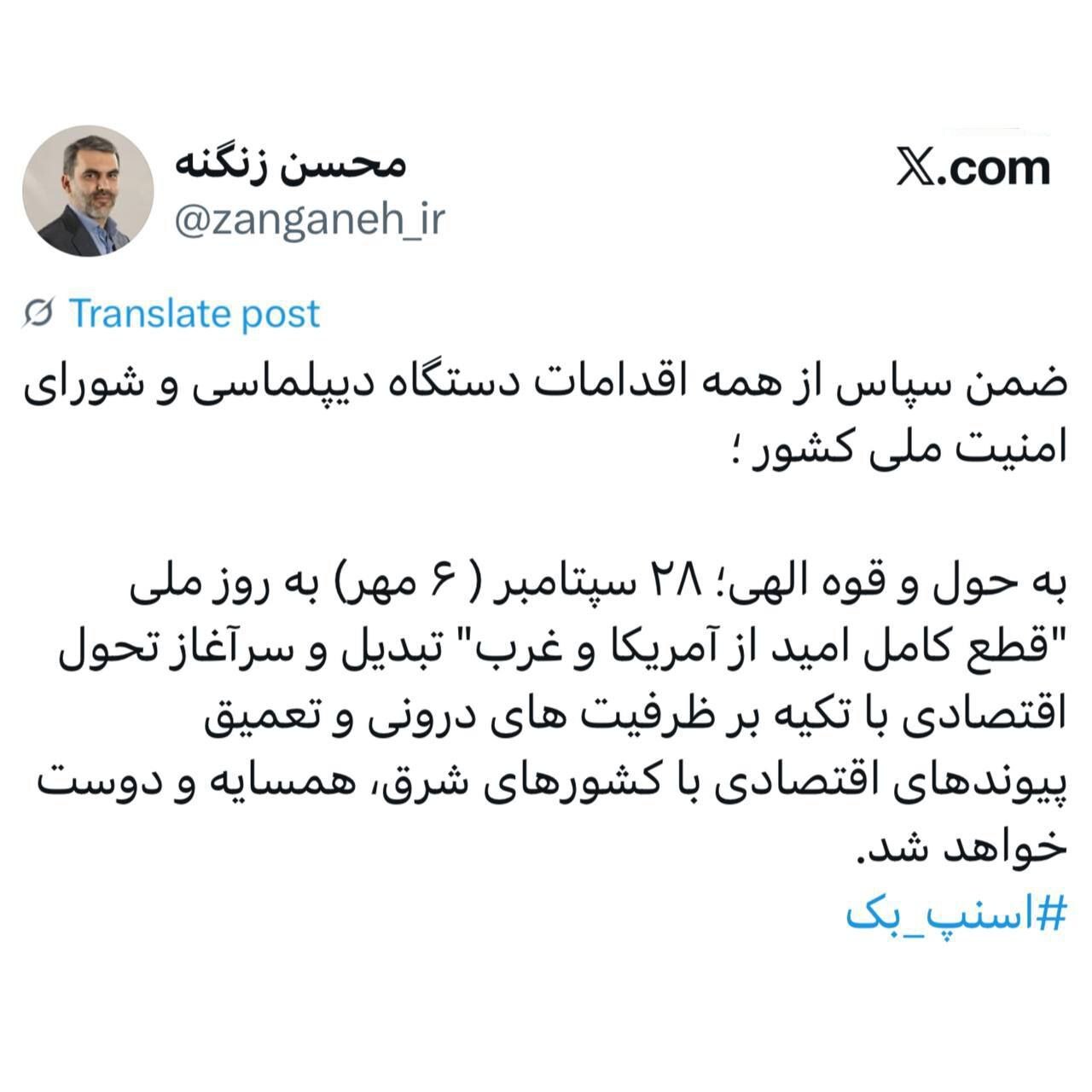 عکس| ذوق و رضایت محسن زنگنه، نماینده مجلس از اجرای اسنپ‌بک