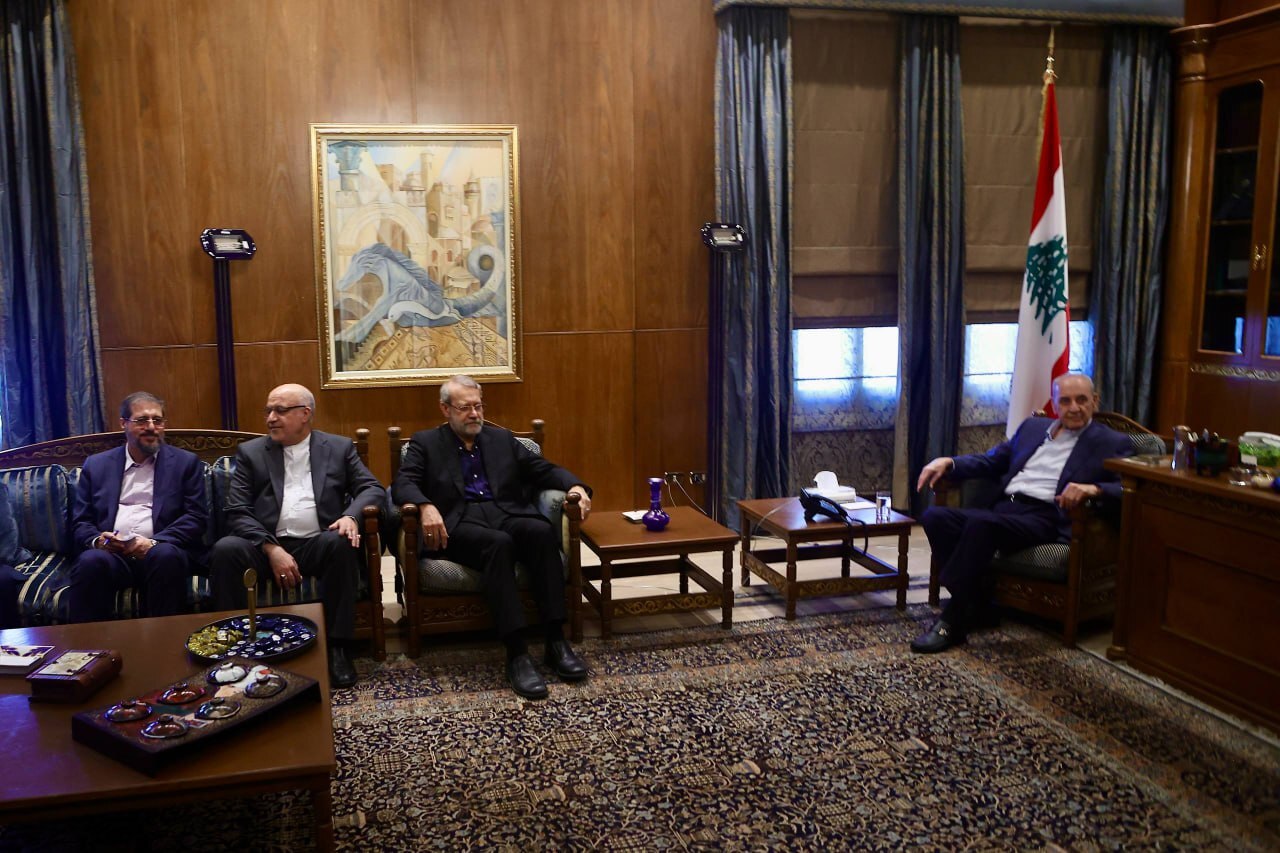 تصویری از دیدار علی لاریجانی با نبیه بری