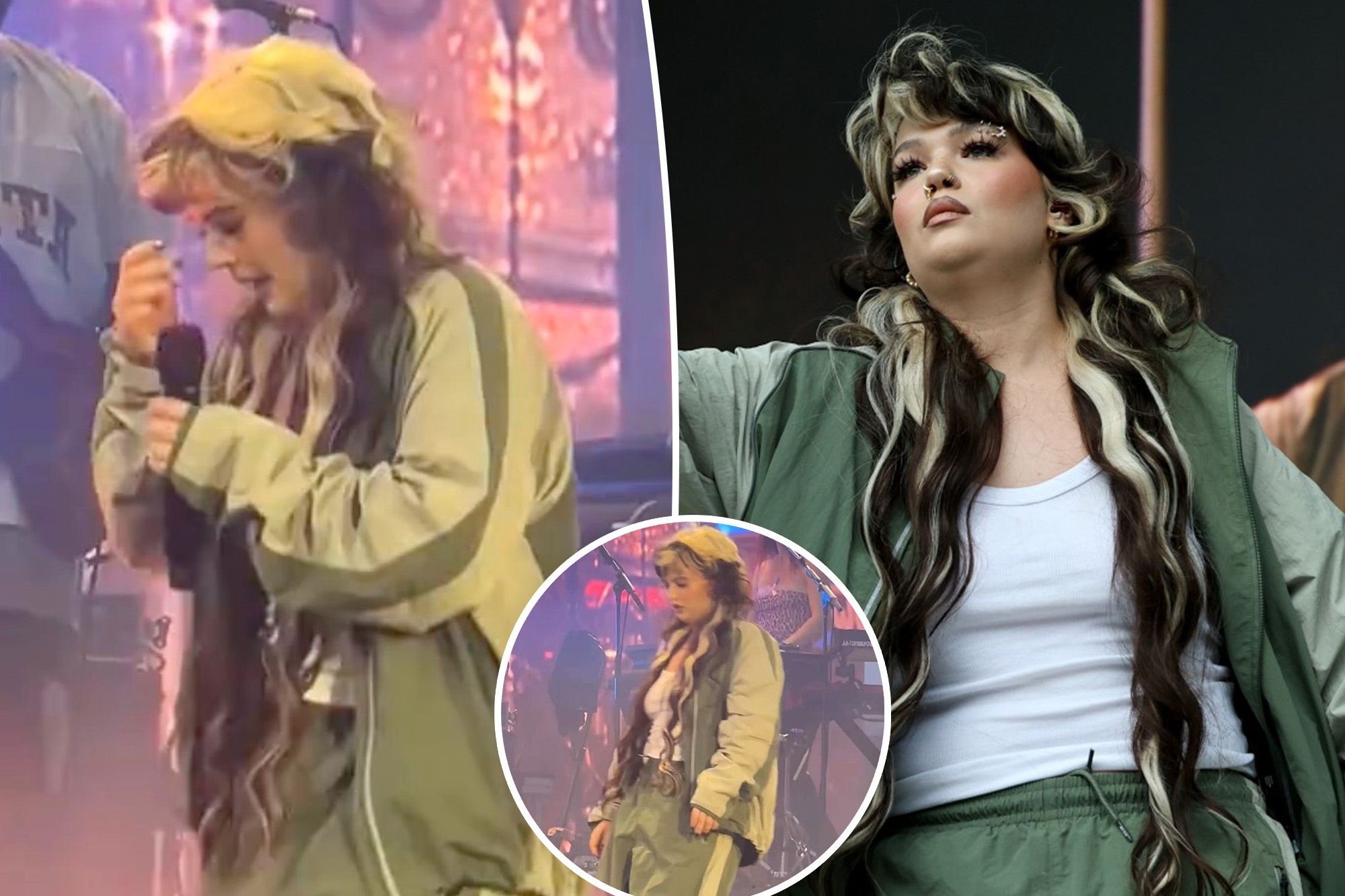 ببینید| غش کردن لولا یانگ، نامزد بهترین هنرمند تازه‌کار گرمی روی صحنه