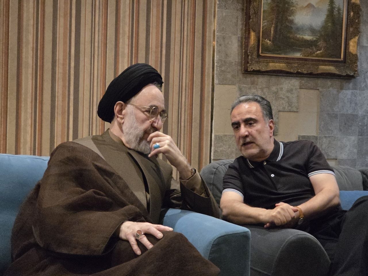 تصاویری از خاتمی در منزل مصطفی تاجزاده