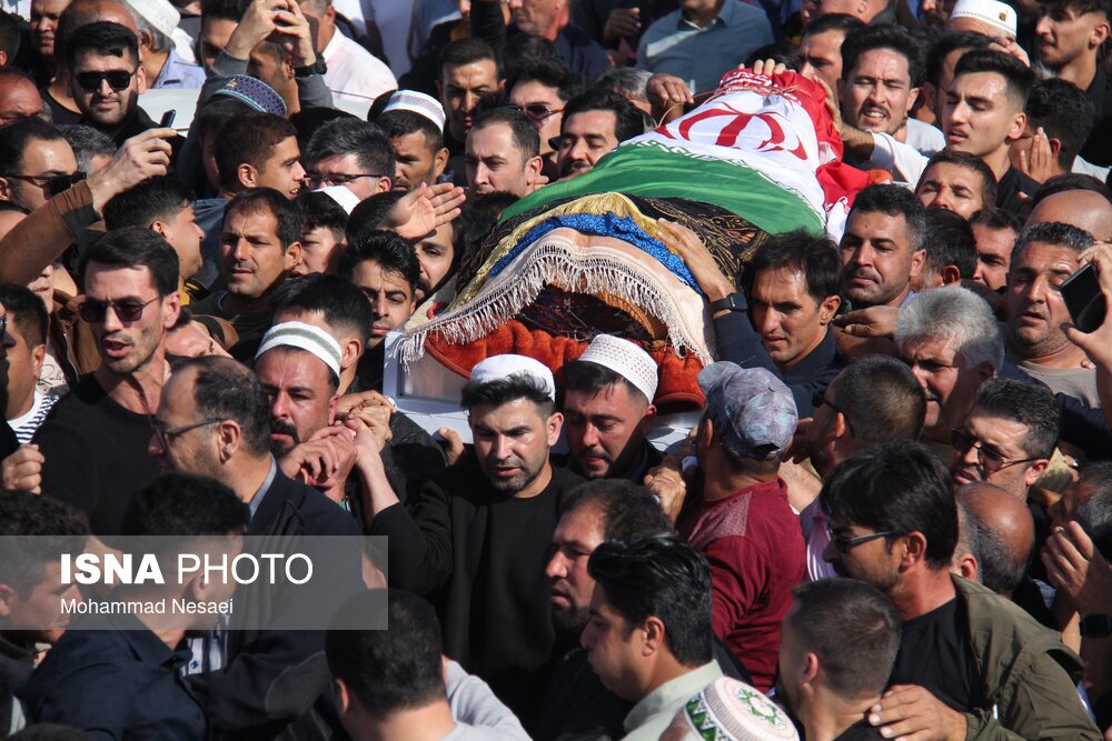 عکس| تصاویر دردناک از مراسم تشییع پیکر صابر کاظمی