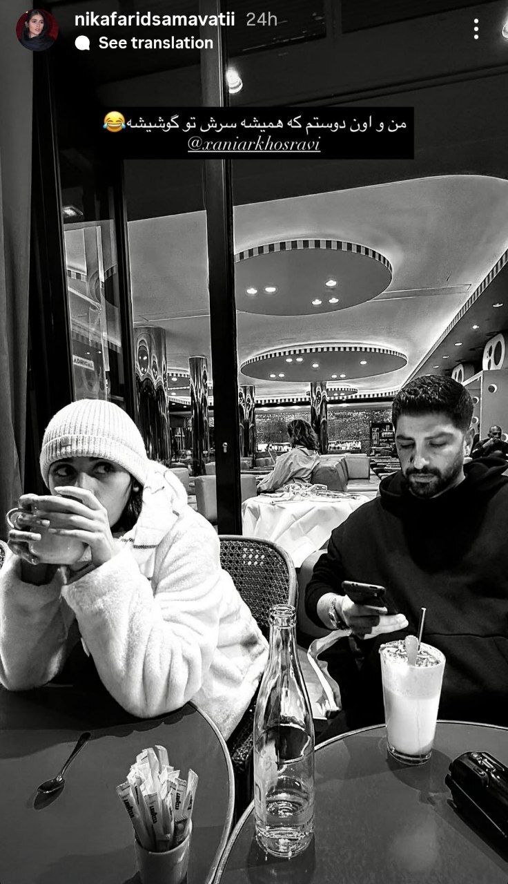 زانیار خسروی در کنار بازیگر زن سینما