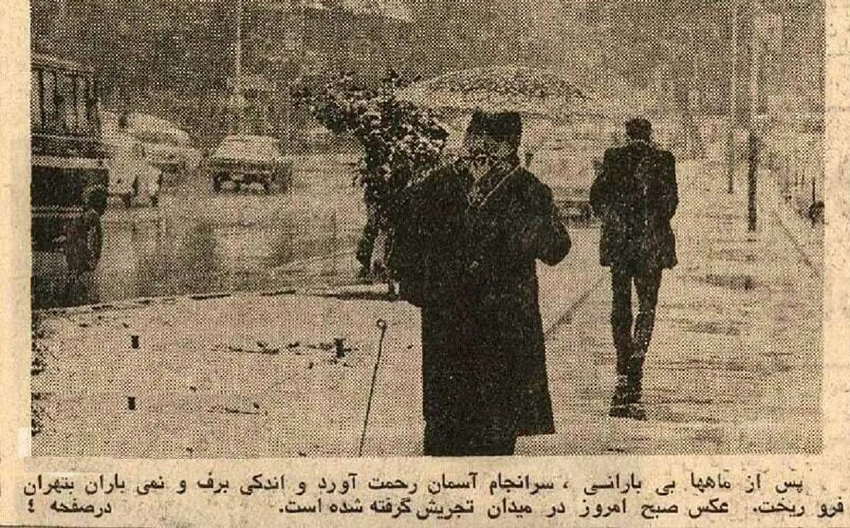 شمیران زیر بارش نخستین برف پاییز ۵۰ سال پیش +عکس بارش نخستین برف پاییز