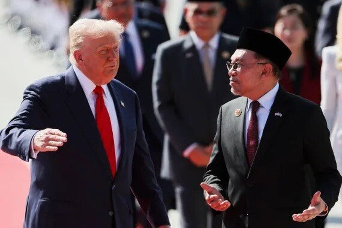 ببینید| ورود ترامپ به مالزی با اسکورت ویژه امنیتی