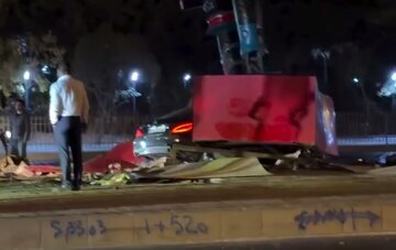 ببینید| برخورد سنگین دو خودروی لاکچری در تهران خبرساز شد