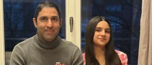 وحید هاشمیان و دخترش