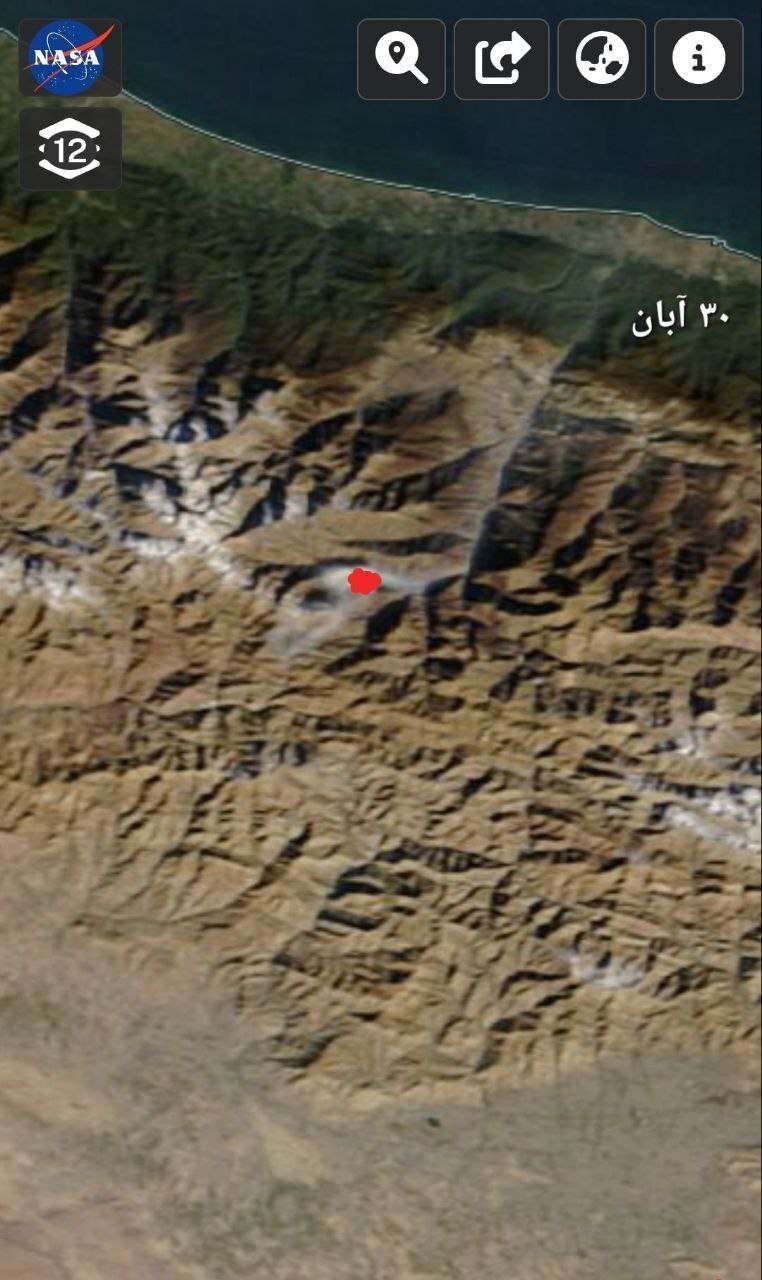  تصاویر لحظاتی پیش ناسا از آتش سوزی جنگل های هیرکانی