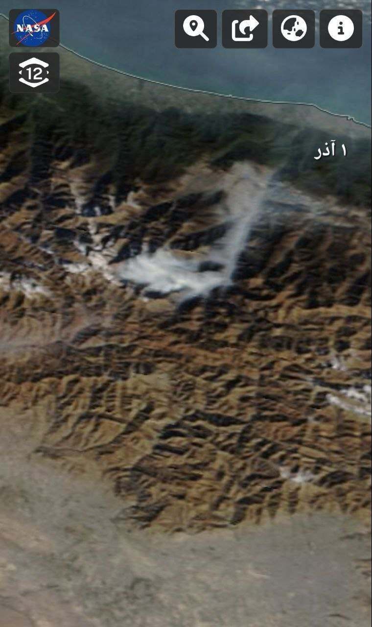  تصاویر لحظاتی پیش ناسا از آتش سوزی جنگل های هیرکانی