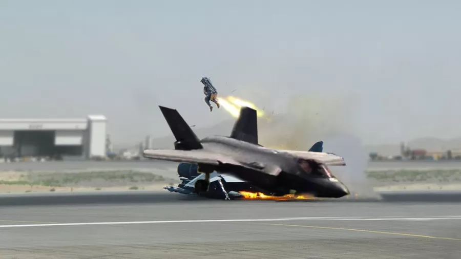 ببینید| سقوط جنگنده F-16 تاندربردز در کالیفرنیا؛ خلبان به‌موقع نجات یافت