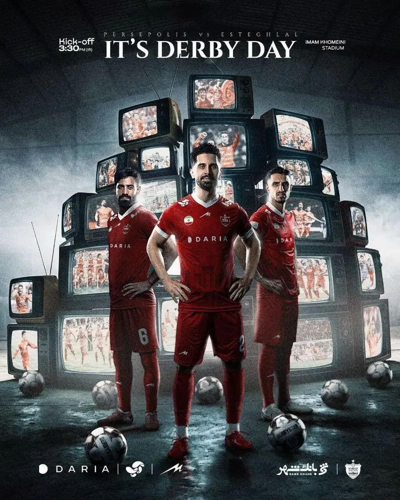 کری سنگین پرسپولیس با پوستر ویژه برای دربی ۱۰۶ +عکس پرسپولیس
