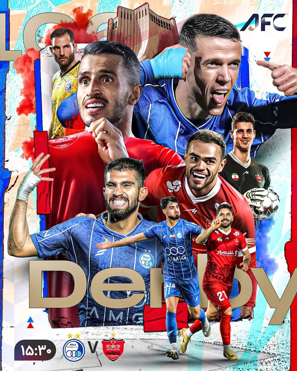 پوستر AFC برای دربی ۱۰۶