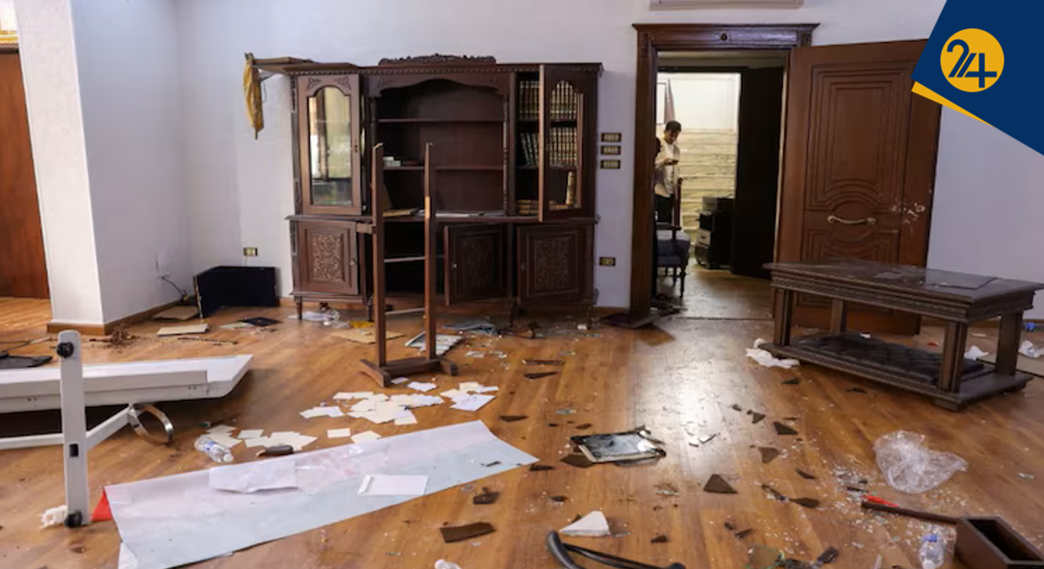 داخل سفارت ایران در سوریه بعد از ورود شورشیان به دمشق