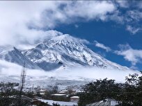 تصاویر دیدنی از پوشش برف بر قله دماوند و کوه‌های اطراف