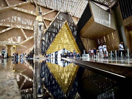 ببینید| نفوذ آب باران در موزه بزرگ مصر